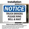 Signmission Truck Drivers Please Ring Bell And Wait OSHA Notice Sign, Vinyl Decal, 10in W x 7in L, 2PK OS-2PACK-NS-D-710-L-16765 - alternate 4